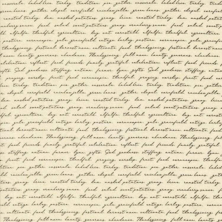 Acorn Hollow Ecru Campfire Text and Words Script by BasicGrey for Moda Fabrics - 30767 12