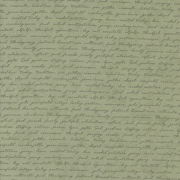 Acorn Hollow Sage Campfire Text and Words Script by BasicGrey for Moda Fabrics - 30767 19