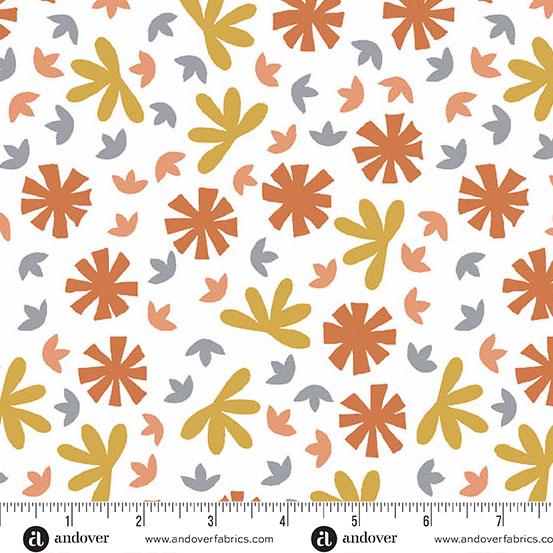 Conway Cottage White Meadow by Karen Lewis Textiles for Andover Fabrics - A-1416-L