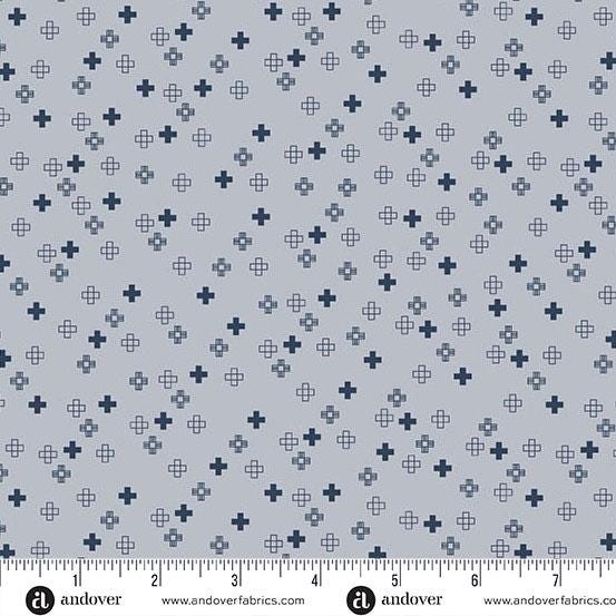 Conway Cottage Pale Blue Plus Point by Karen Lewis Textiles for Andover Fabrics - A-1418-B