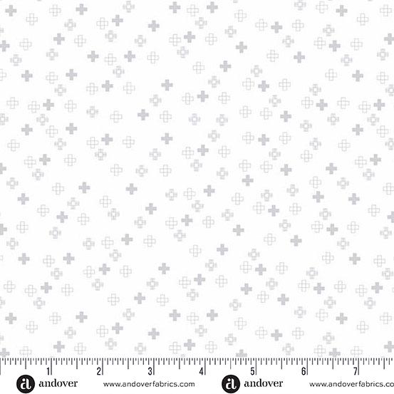 Conway Cottage White Plus Point by Karen Lewis Textiles for Andover Fabrics - A-1418-L