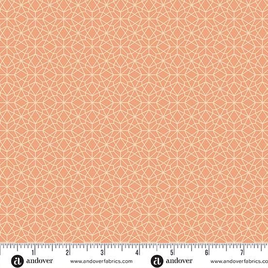 Conway Cottage Peach Atellier by Karen Lewis Textiles for Andover Fabrics - A-1420-O