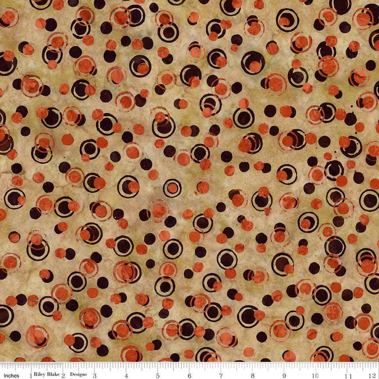 Expression Batiks Fright This Way Ginger Syrup by Sandy Gervais for Riley Blake Designs - BT23333-147