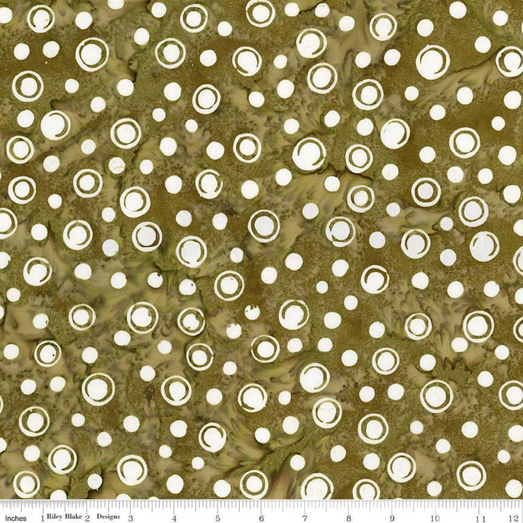 Expression Batiks Fright This Way Olive by Sandy Gervais for Riley Blake Designs - BT23334-315