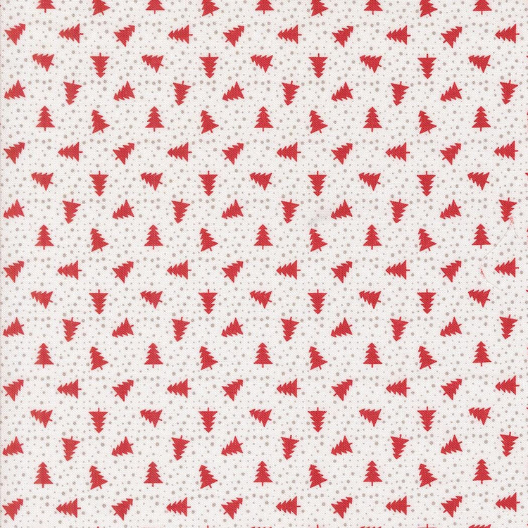 Berry And Pine Little Trees Christmas Trees Dots Snow by Lella Boutique for Moda Fabrics - 5245 11