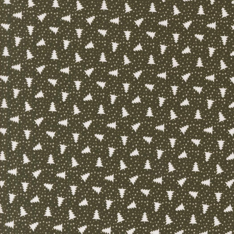 Berry And Pine Little Trees Christmas Trees Dots Wintergreen by Lella Boutique for Moda Fabrics - 5245 13