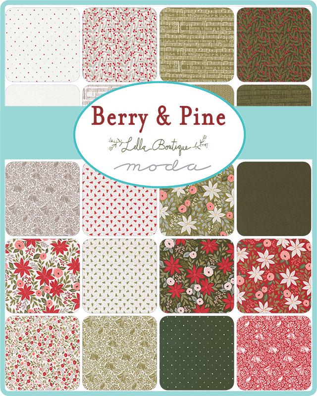 Berry And Pine Fat Quarter Bundle by Lella Boutique for Moda Fabrics - 5240AB - 32 pieces