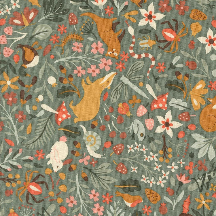 Acorn Hollow Eucalyptus Flora and Fauna Novelty Bugs Animals Flowers by BasicGrey for Moda Fabrics - 30760 14