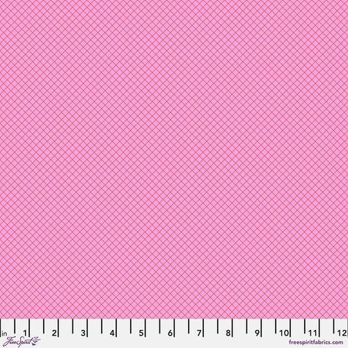True Colors On the Grid Bubblegum by Tula Pink for Free Spirit Fabrics - PWTP255.BUBBLEGUM