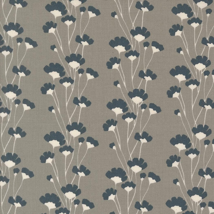 Rainier Overcast Flower Chains Florals Stripe Vine Pewter by Jessica Rose for Moda Fabrics - 38142 16