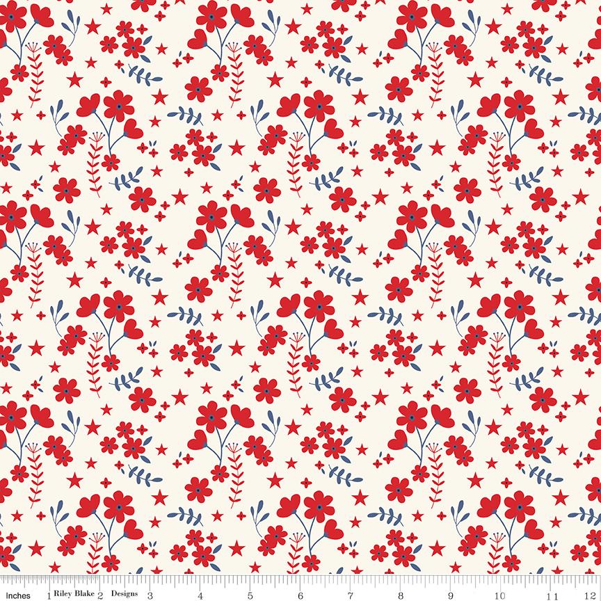 Freedom Garden Ditsy Floral Multi by My Mind's Eye for Riley Blake Designs - C15625-MULTI