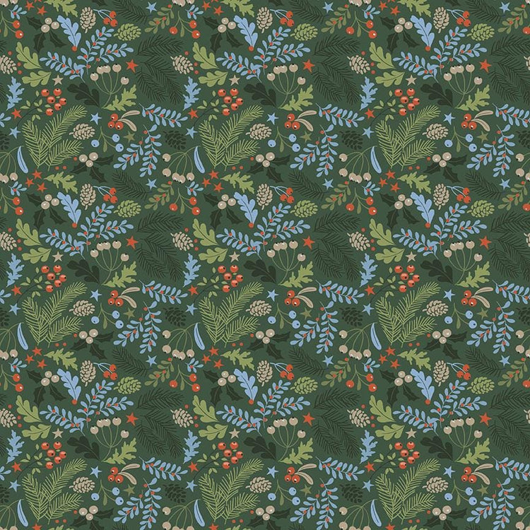 Santa's Tree Farm Berries & Boughs Forest by Lisa Audit for Riley Blake Designs - C16452-FOREST