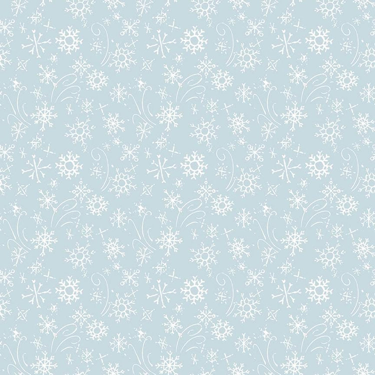 Santa's Tree Farm Snowflake Sky by Lisa Audit for Riley Blake Designs - C16454-SKY