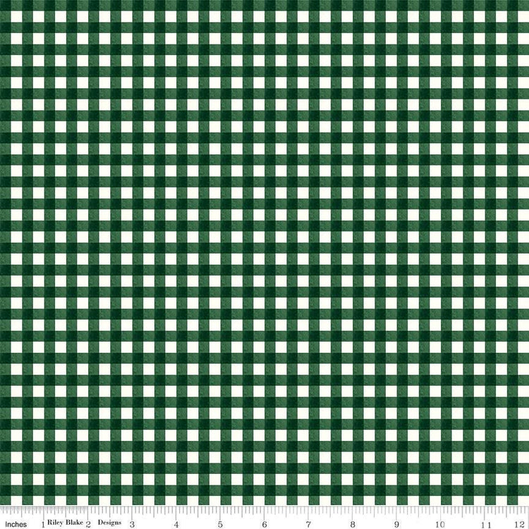 Charming Christmas Gingham Green by Kelsey Carlson for Riley Blake Designs - C16356-GREEN