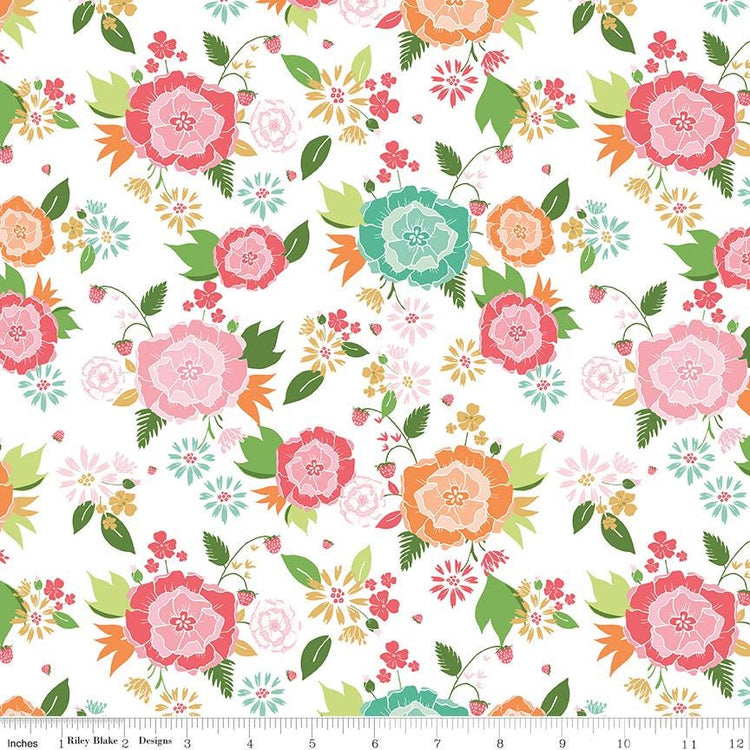 Summer Skies and Fireflies Main White by Gracey Larson for Riley Blake Designs - C16370-WHITE