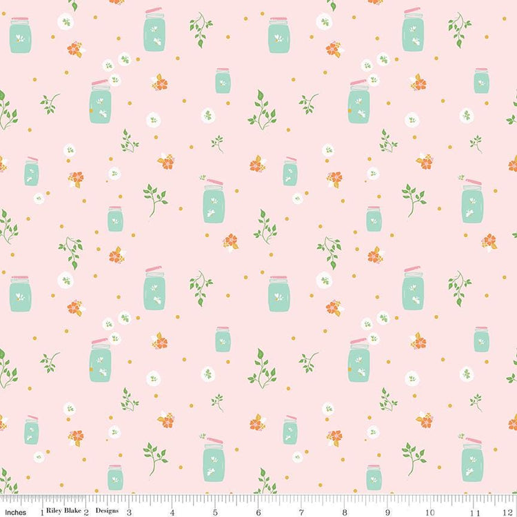 Summer Skies and Fireflies Fireflies Pink by Gracey Larson for Riley Blake Designs - C16373-PINK