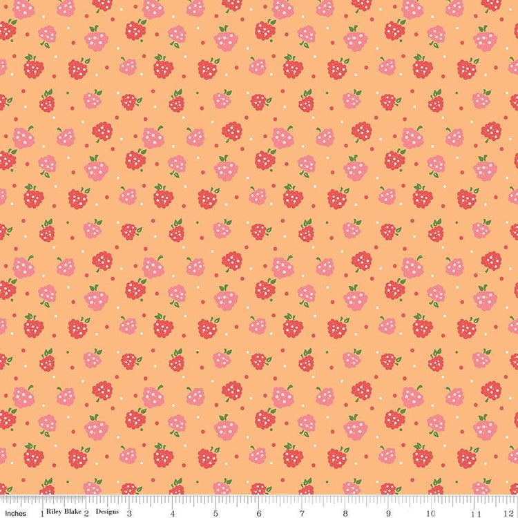 Summer Skies and Fireflies Raspberries Orange by Gracey Larson for Riley Blake Designs - C16374-ORANGE