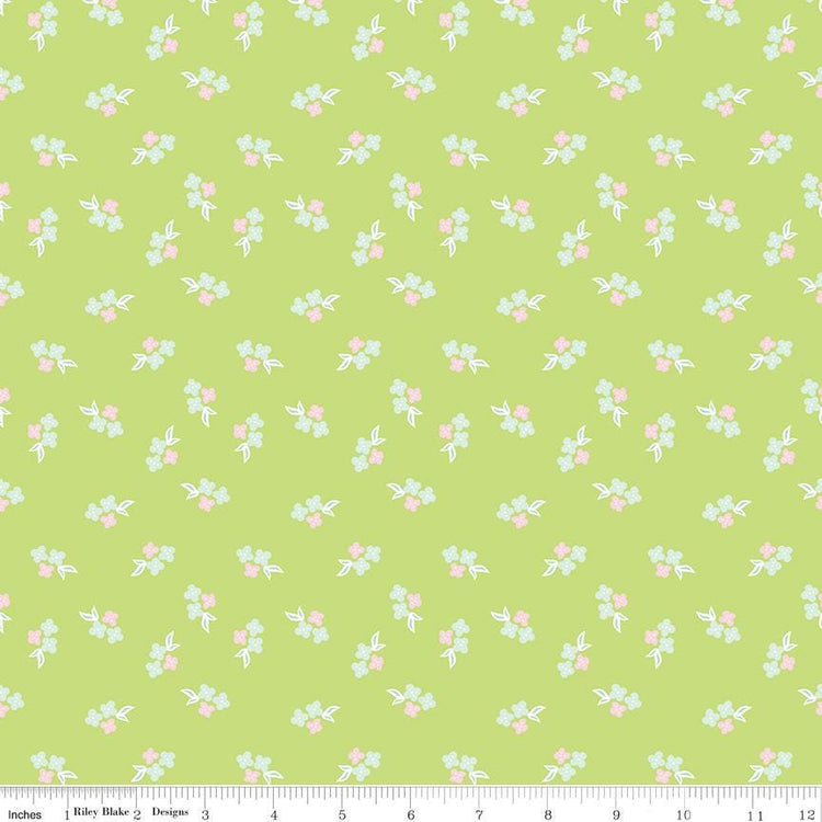 Summer Skies and Fireflies Floral Lime by Gracey Larson for Riley Blake Designs - C16377-LIME