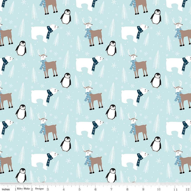 Winter Magic Main Aqua by Dani Mogstad for Riley Blake Designs - C16360-AQUA