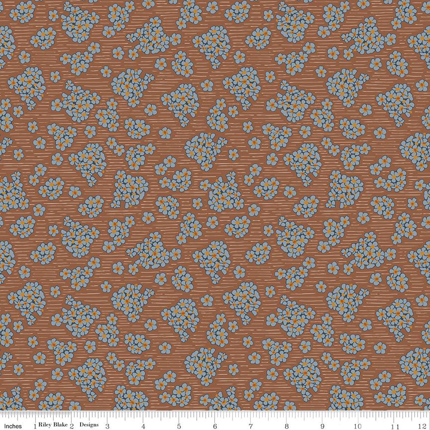 Honey Locust Hydrangeas Saddle by Amber Johnson for Riley Blake Designs - C16271-SADDLE