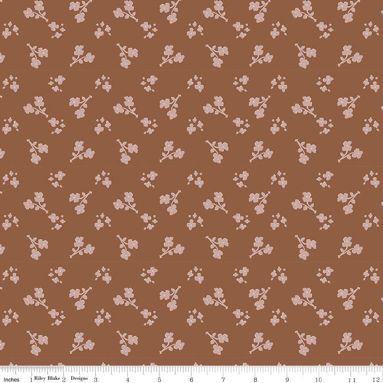 Honey Locust Posies Saddle by Amber Johnson for Riley Blake Designs - C16277-SADDLE