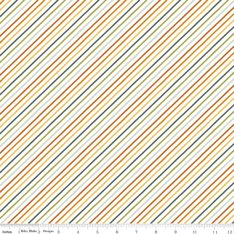 Happy Fall Days Stripes Multi by Kelsey Carlson for Riley Blake Designs - C16346-MULTI