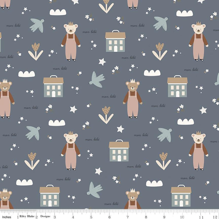 Cozy Bebe Main Blue by Simple Simon & Company for Riley Blake Designs - C16430-BLUE