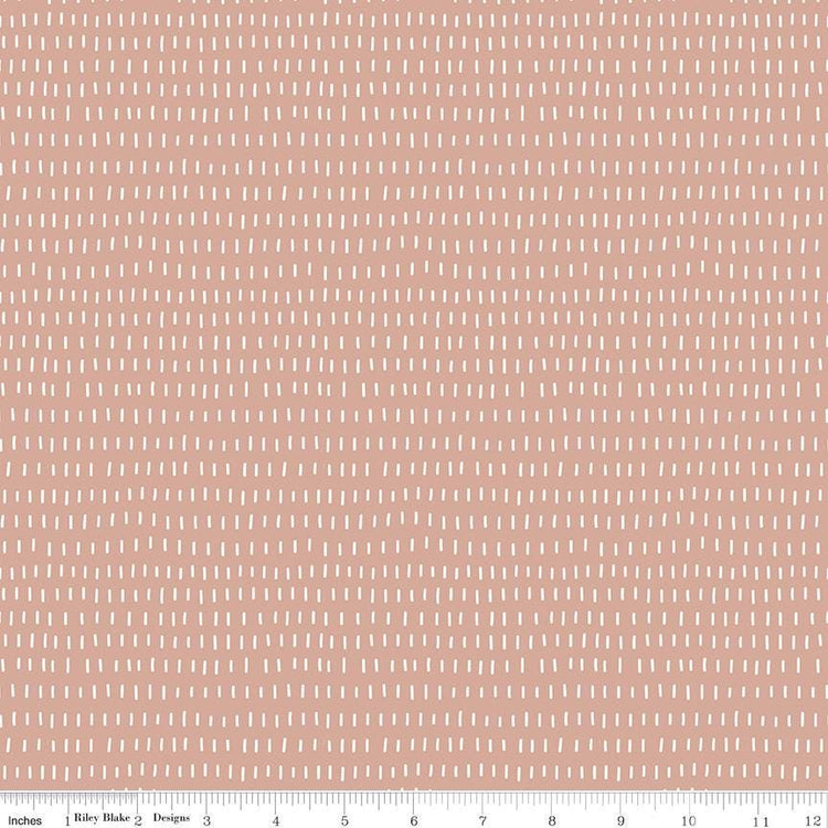 Cozy Bebe Dashes Mellow Roese by Simple Simon & Company for Riley Blake Designs - C16432-MELLOWROSE