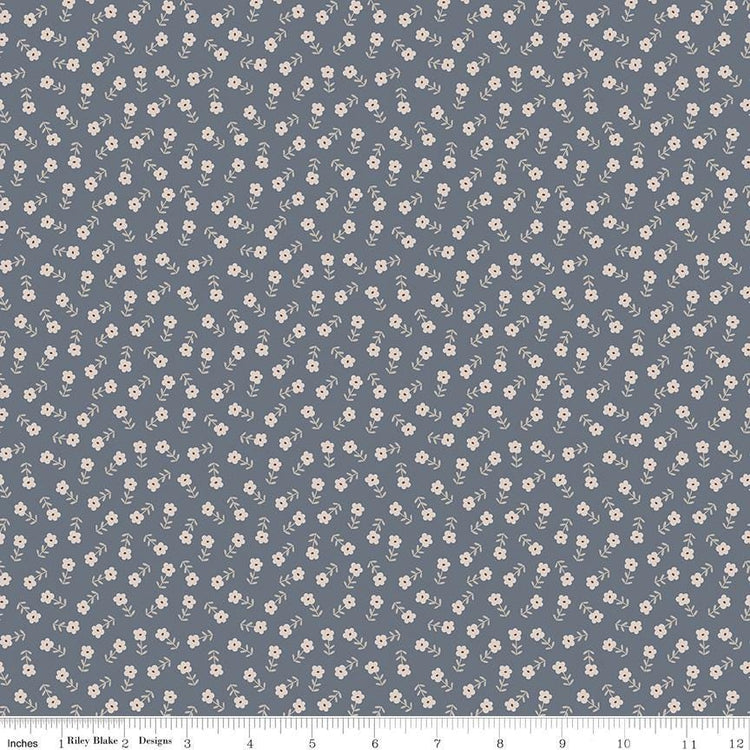 Cozy Bebe Flowers Blue by Simple Simon & Company for Riley Blake Designs - C16433-BLUE