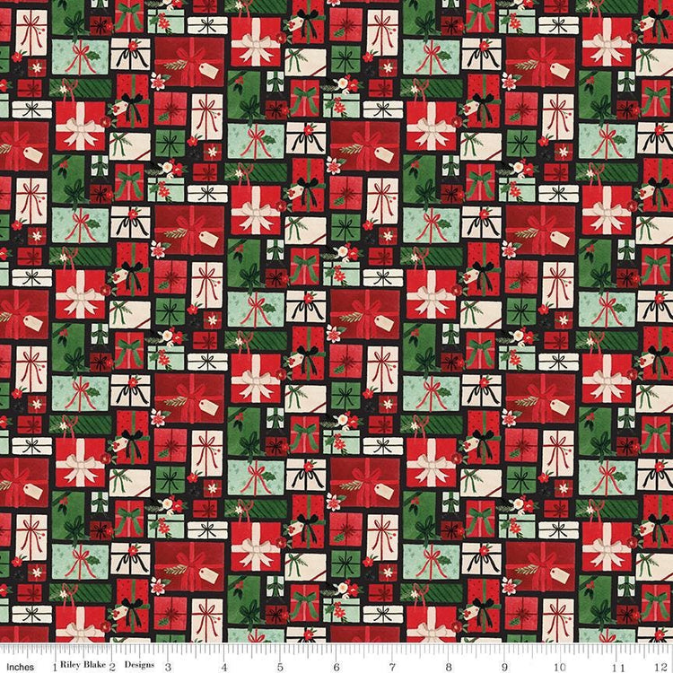 Charming Christmas Pretty Presents Black by Kelsey Carlson for Riley Blake Designs - C16352-BLACK