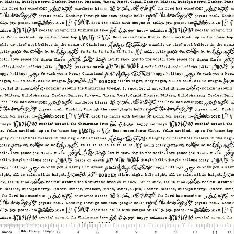 Charming Christmas Words Cloud by Kelsey Carlson for Riley Blake Designs - C16357-CLOUD