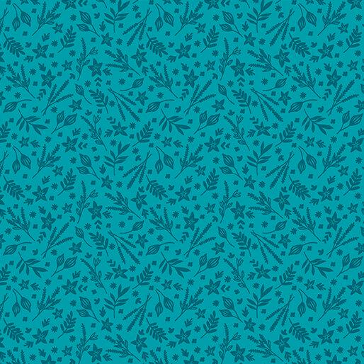 Among the Wildflowers II Sketch Book Teal by Shelly Cavanna for Benartex Fabrics - 17104-84