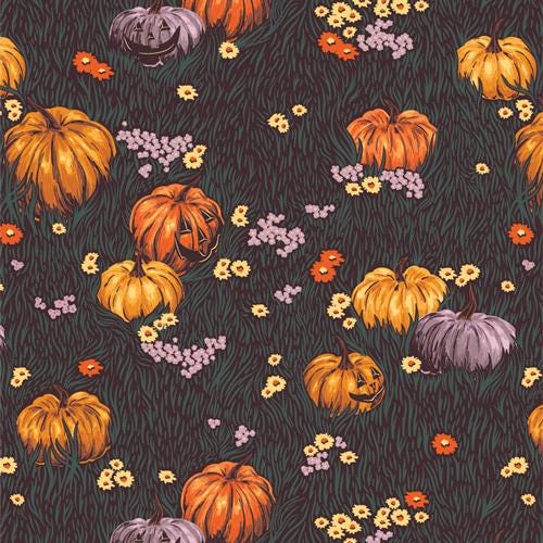 Ghostly & Haunted Moonlight Pumpkins by AGF Studio for Art Gallery Fabrics - GHH13140