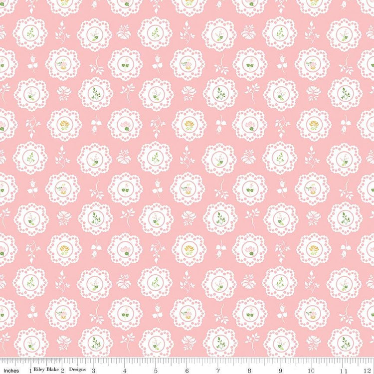 Summer Skies and Fireflies Doilies Pink by Gracey Larson for Riley Blake Designs - C16371-PINK