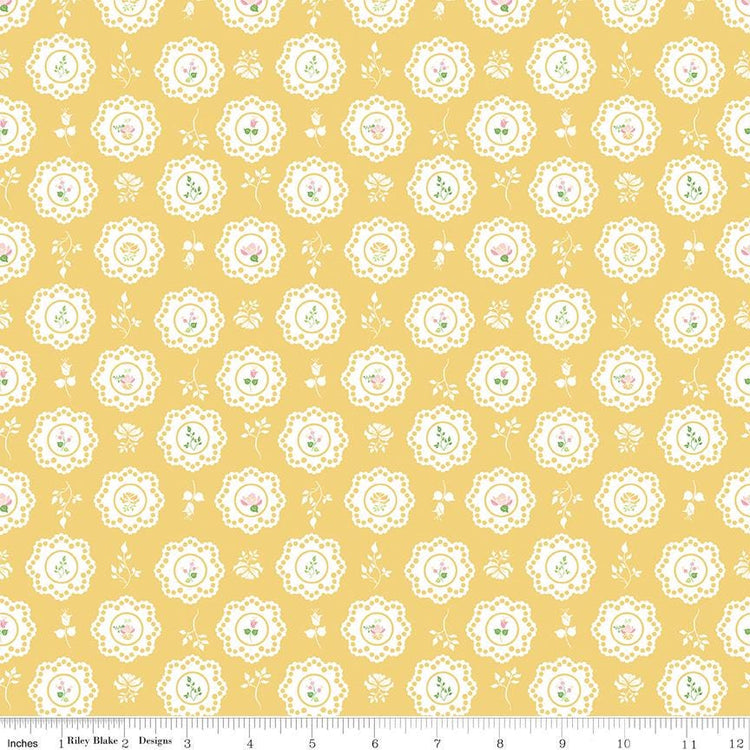 Summer Skies and Fireflies Doilies Yellow by Gracey Larson for Riley Blake Designs - C16371-YELLOW