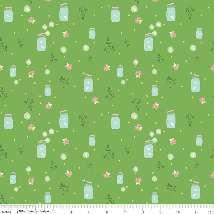 Summer Skies and Fireflies Fireflies Green by Gracey Larson for Riley Blake Designs - C16373-GREEN