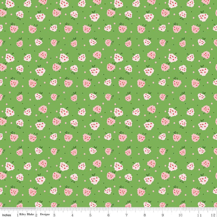 Summer Skies and Fireflies Raspberries Green by Gracey Larson for Riley Blake Designs - C16374-GREEN