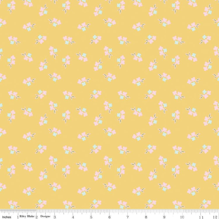 Summer Skies and Fireflies Floral Yellow by Gracey Larson for Riley Blake Designs - C16377-YELLOW