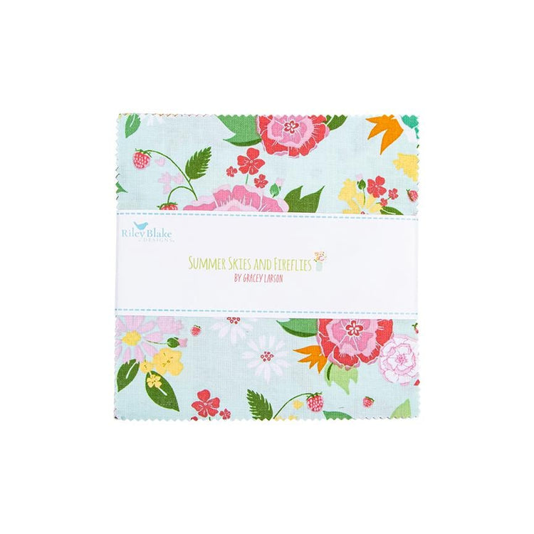 Summer Skies and Fireflies 5" Stacker by Gracey Larson for Riley Blake Design Fabrics - 5-16370-42