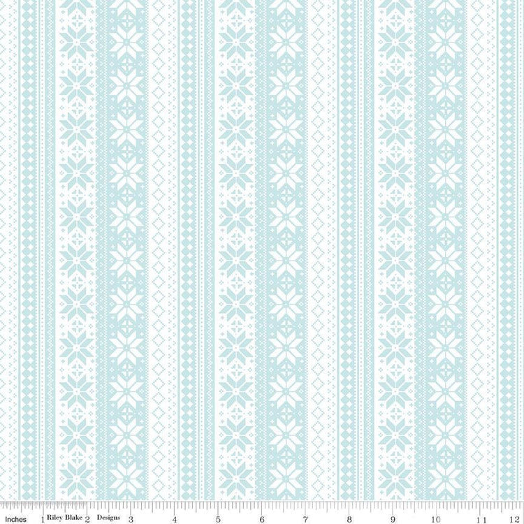 Winter Magic Sweater Stripe White by Dani Mogstad for Riley Blake Designs - C16364-WHITE