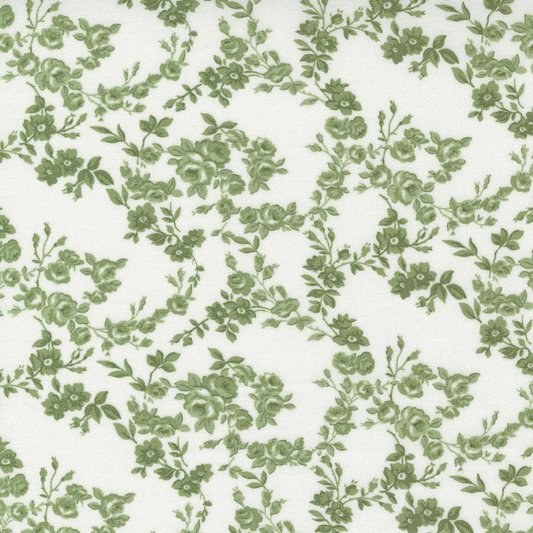 Nantucket Summer Surfside Small Floral Cream Grass by Camille Roskelley for Moda Fabrics - 55263 26