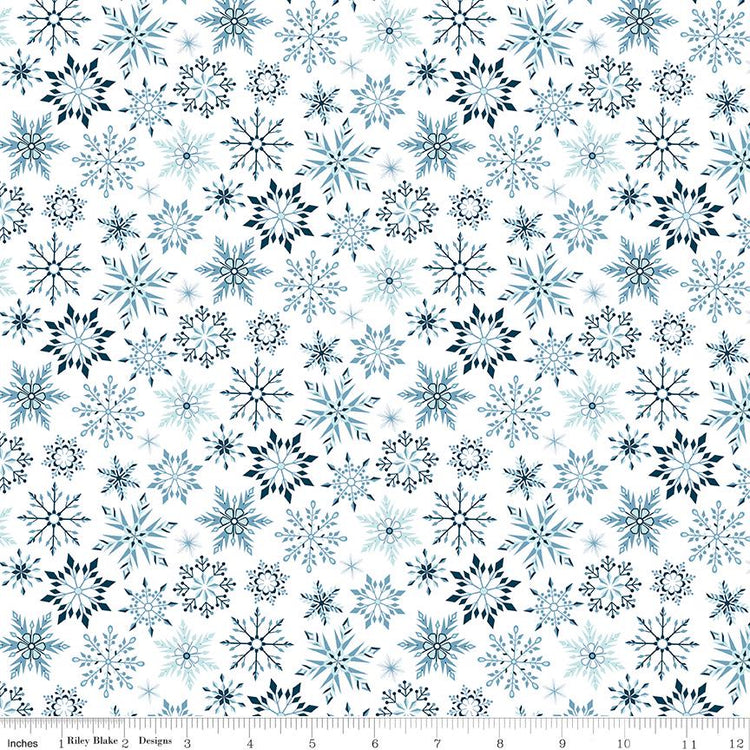 Winter Magic Snowflakes White by Dani Mogstad for Riley Blake Designs - C16365-WHITE
