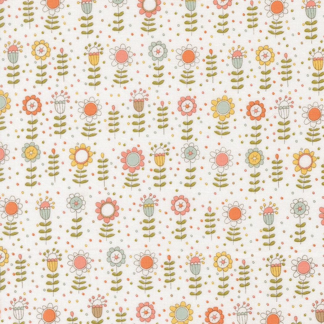 Lucky Bloom Florals Parade Cloud by Sweetwater for Moda Fabrics - 55701 11