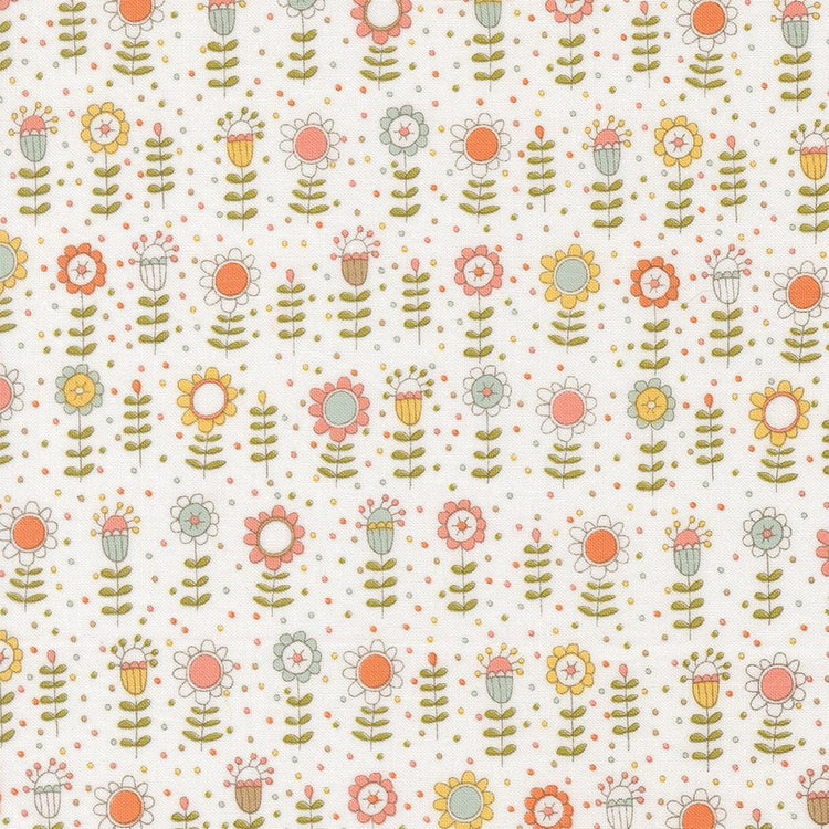 Lucky Bloom Florals Parade Cloud by Sweetwater for Moda Fabrics - 55701 11
