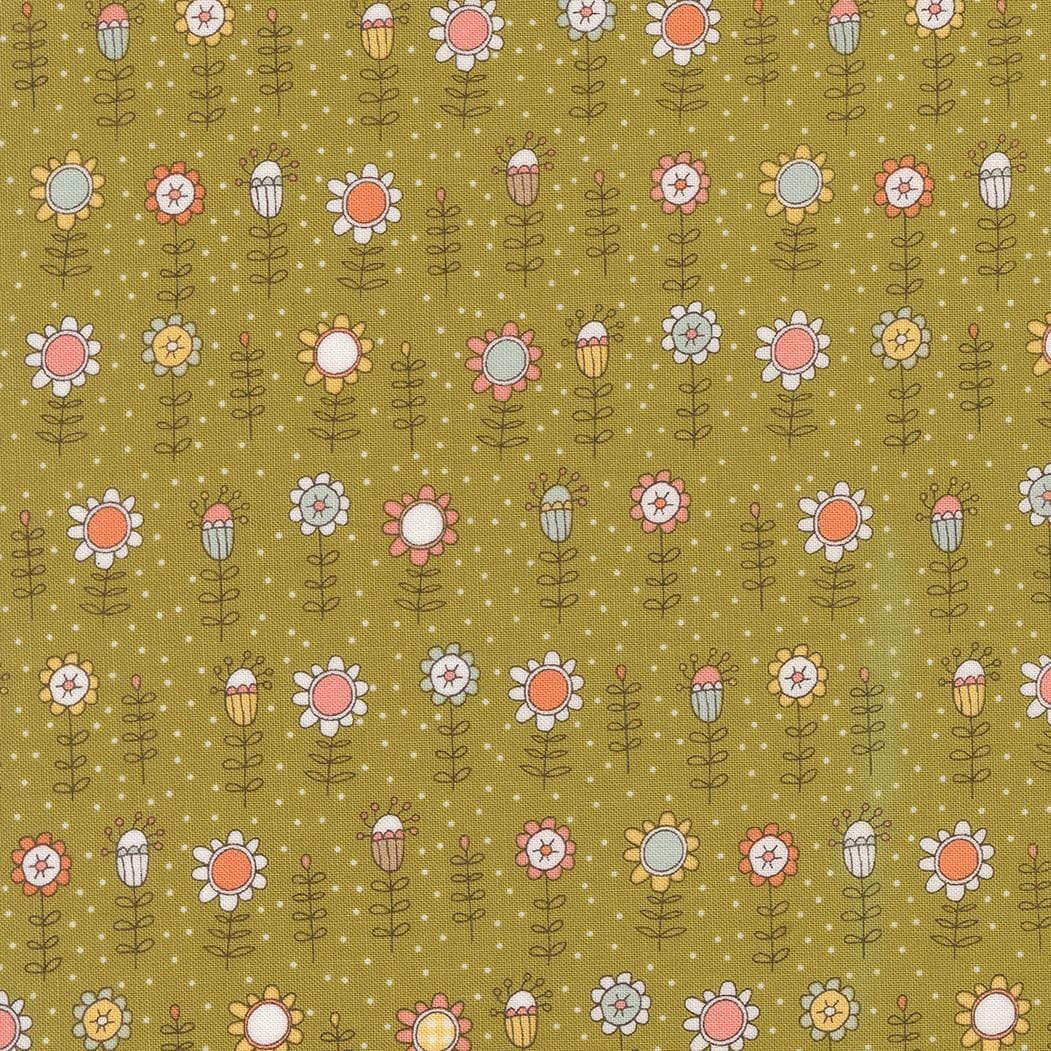 Lucky Bloom Florals Parade Grass by Sweetwater for Moda Fabrics - 55701 16