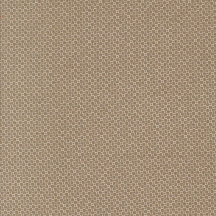Prairie Gather Flan Teak Box Print Blenders by Primitive Gatherings for Moda Fabrics - 49317 14F