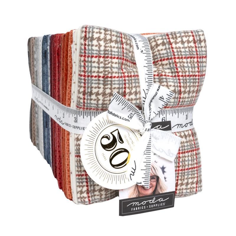 Prairie Gather Flannel Fat Quarter Bundle by Primitive Gatherings for Moda Fabrics - 49310ABF - 36 pieces