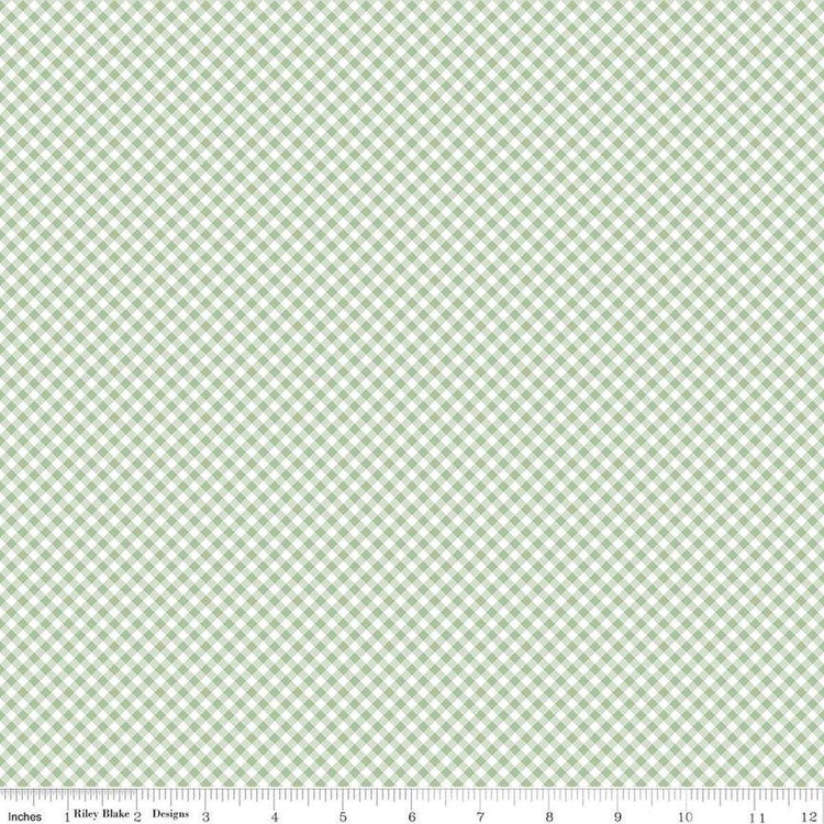 Baby Girl Gingham Green by Lori Whitlock for Riley Blake Designs - C16775-GREEN