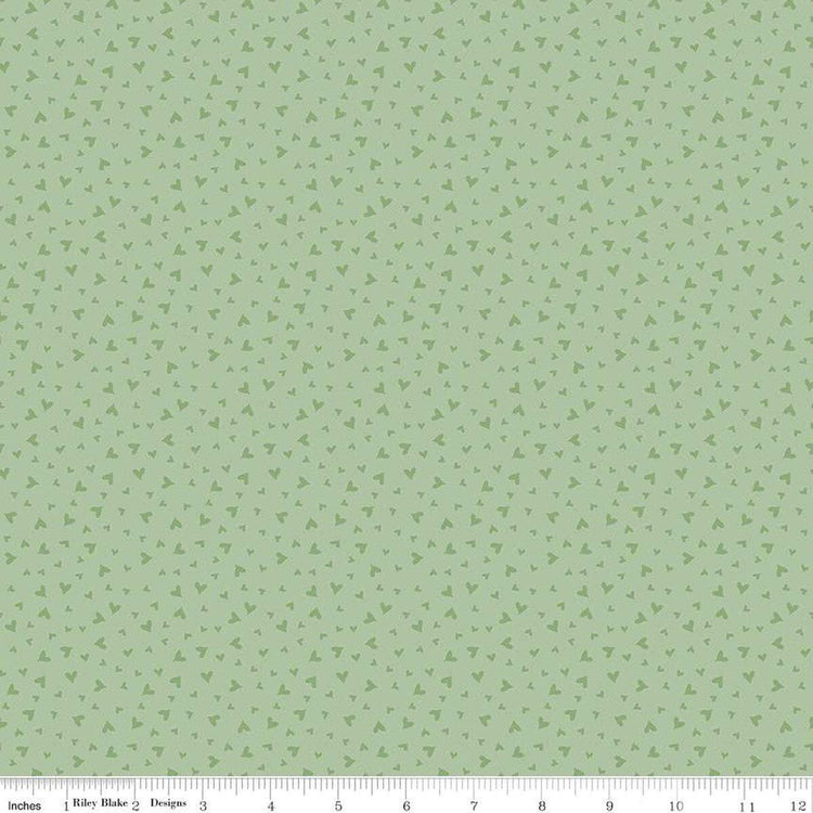 Baby Girl Hearts Green by Lori Whitlock for Riley Blake Designs - C16776-GREEN