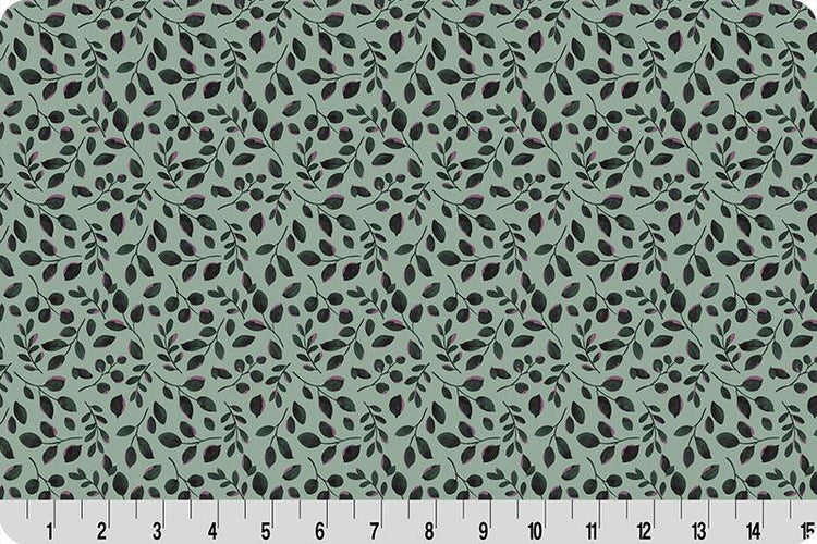 Quilting Cuddle Garden Leaves Green by Shannon Fabrics